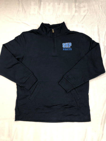 League Navy 1/4 zip  with SHP on left chest