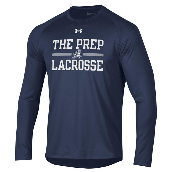 New Navy Under Armour LS Tech T LACROSSE Seton Hall Prep Official