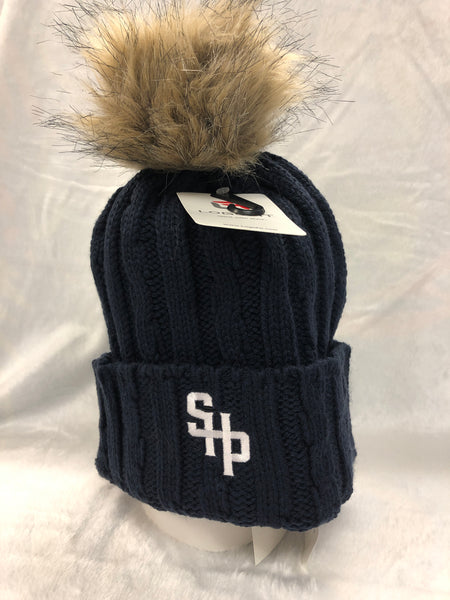 Womens "Alps Hat with faux fur pom