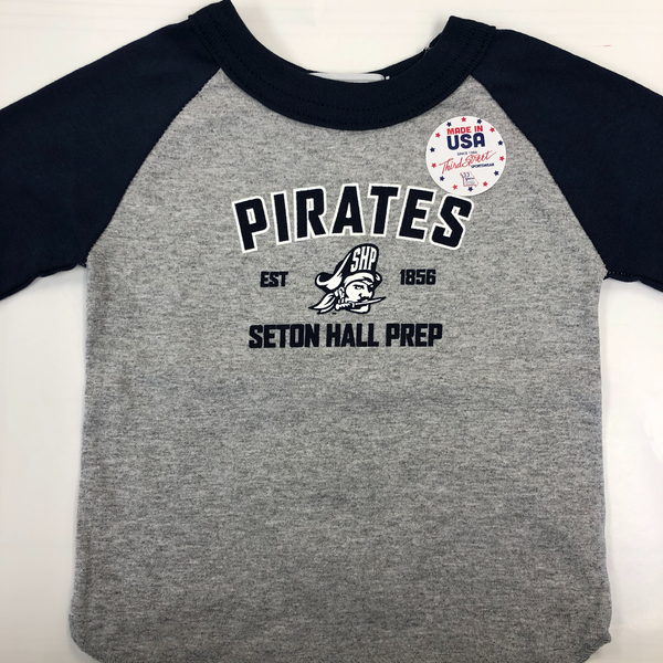 New Pirate Little Boys raglan T-shirt  Grey/Navy